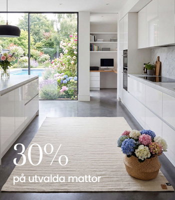 30% rabatt på utvalda mattor