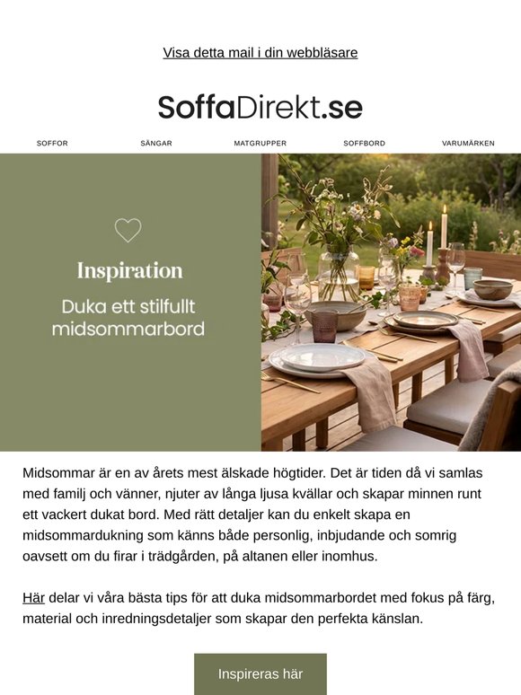 Skapa sommarens finaste midsommardukning
