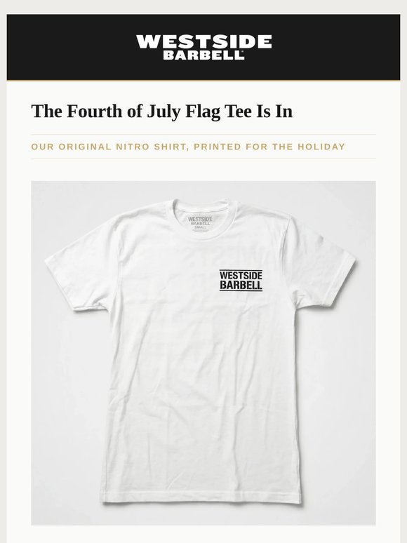 The Fourth of July Flag Tee is in