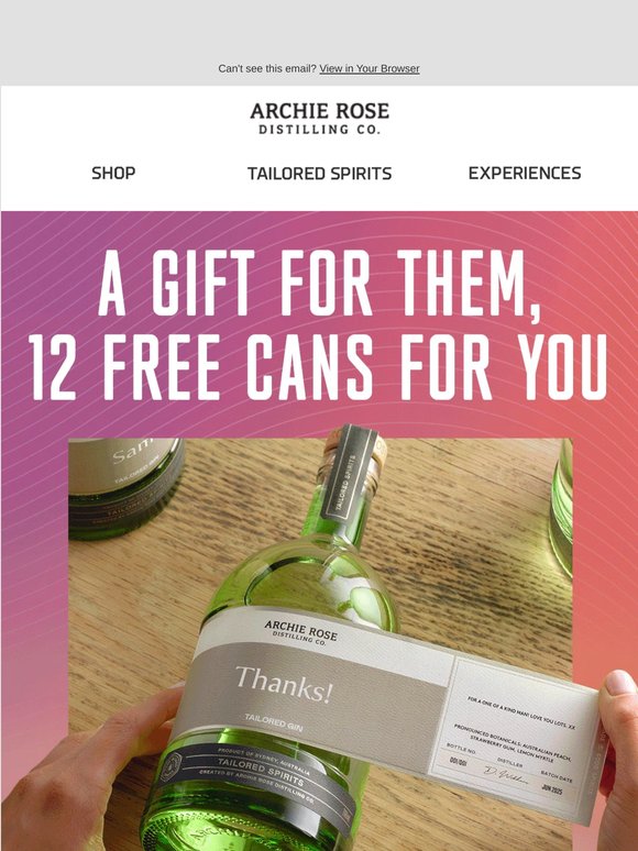 A Gift For Them - 12 Complimentary Cans For You
