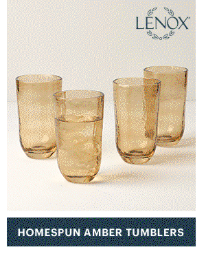 HOMESPUN AMBER TUMBLERS