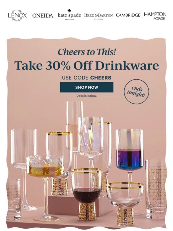 30% Off Drinkware🍹Uplift Every Sip
