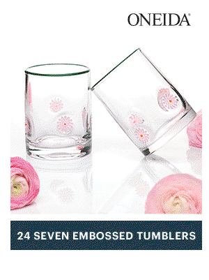 24 SEVEN EMBOSSED TUMBLERS