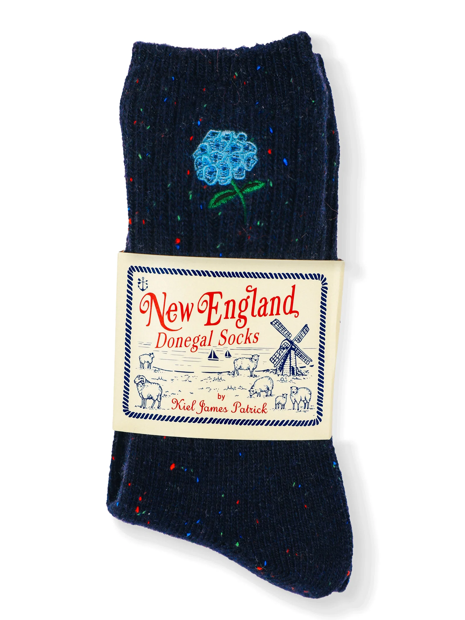 Image of Hydrangea Donegal Socks in Navy