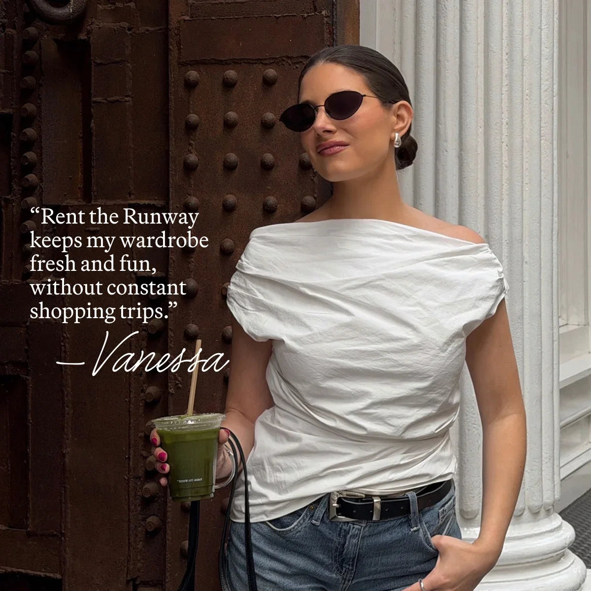“Rent the Runway keeps my wardrobe fresh and fun, without constant shopping trips.”
