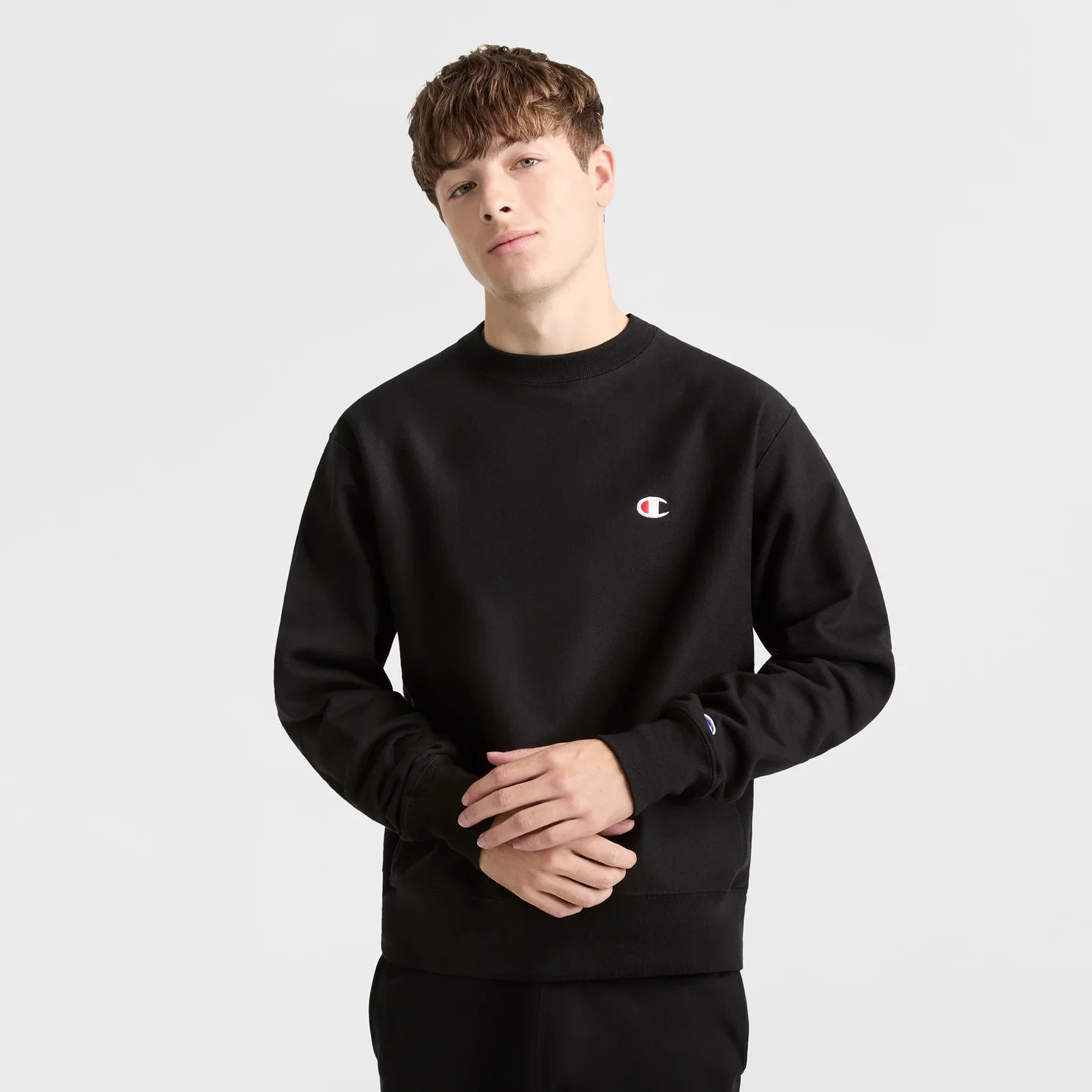 Image of Reverse Weave Crewneck Sweatshirt, C Logo