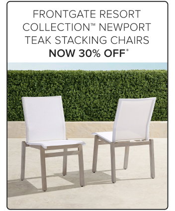 Frontgate Resort Collection Newport Teak Stacking Chairs Now 30% Off