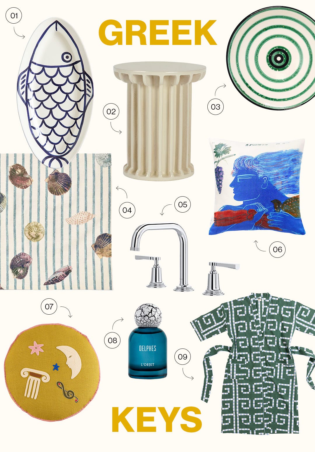 Greek-inspired home decor