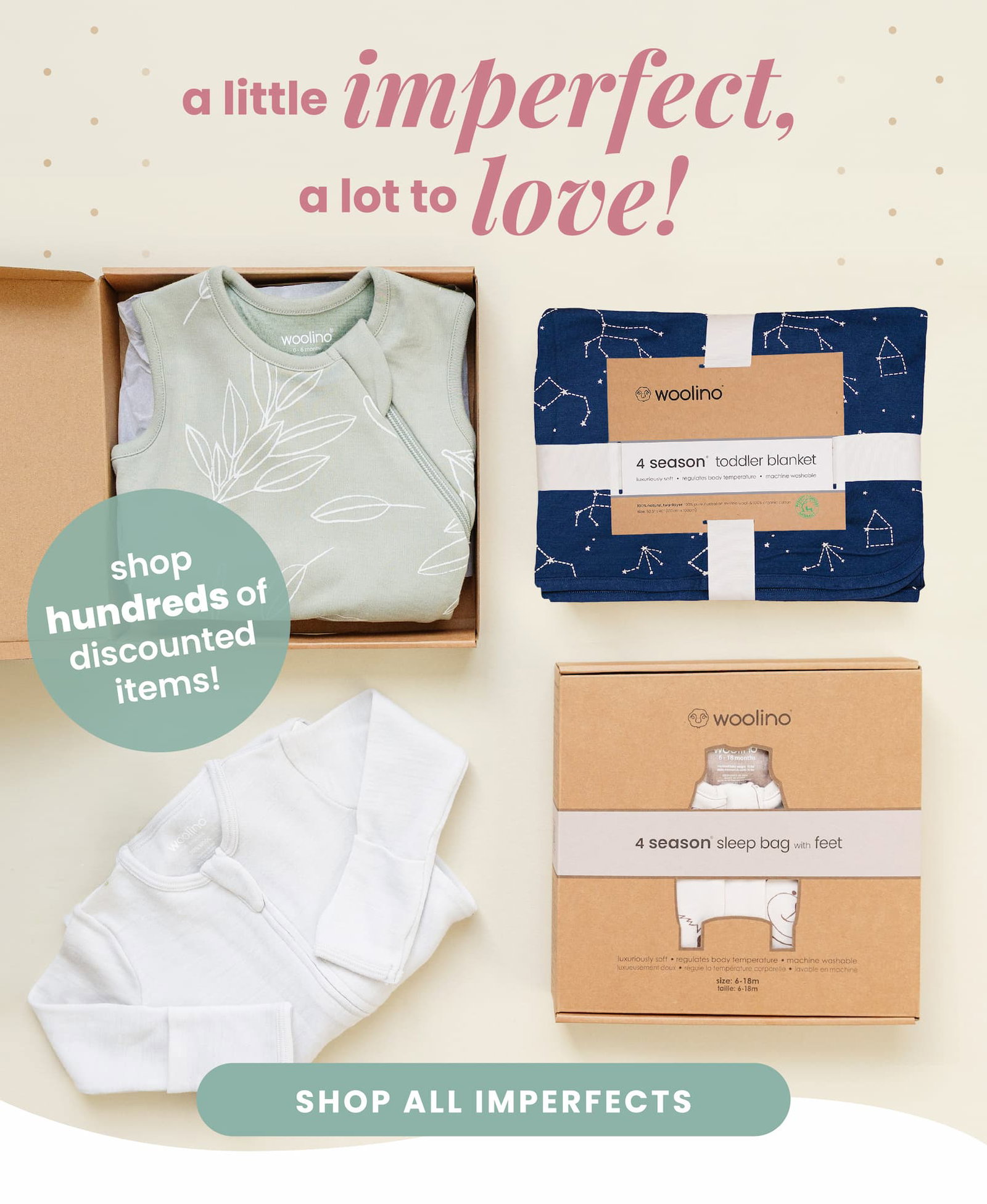 A little imperfect, a lot to love! Shop hundreds of discounted items! Shop All Imperfects.