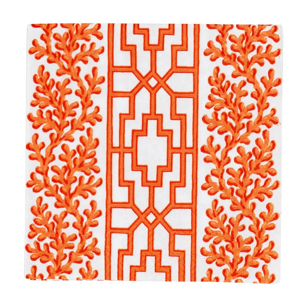 Image of Coral And Trellis Coral Napkin Cocktail