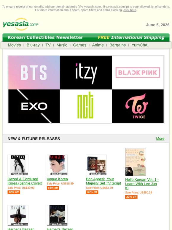 New Korean Collectibles at YesAsia