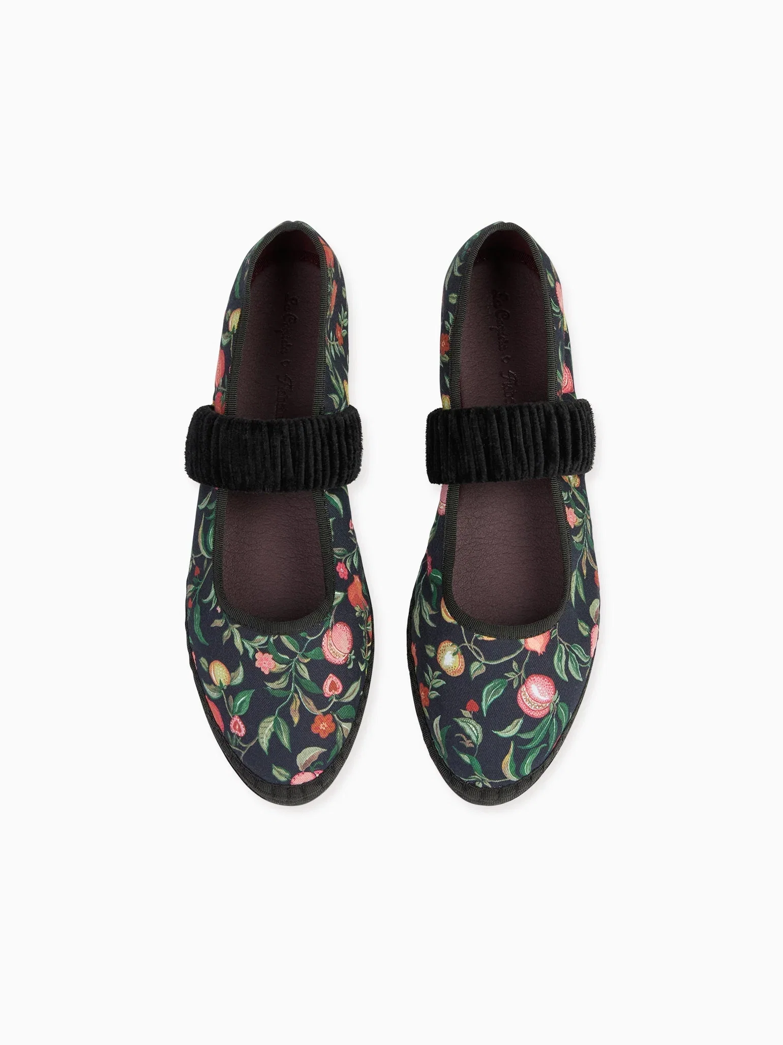 Image of Flabelus x La Coqueta Girl Black Pomegranate Mafalda Mary Jane Shoes