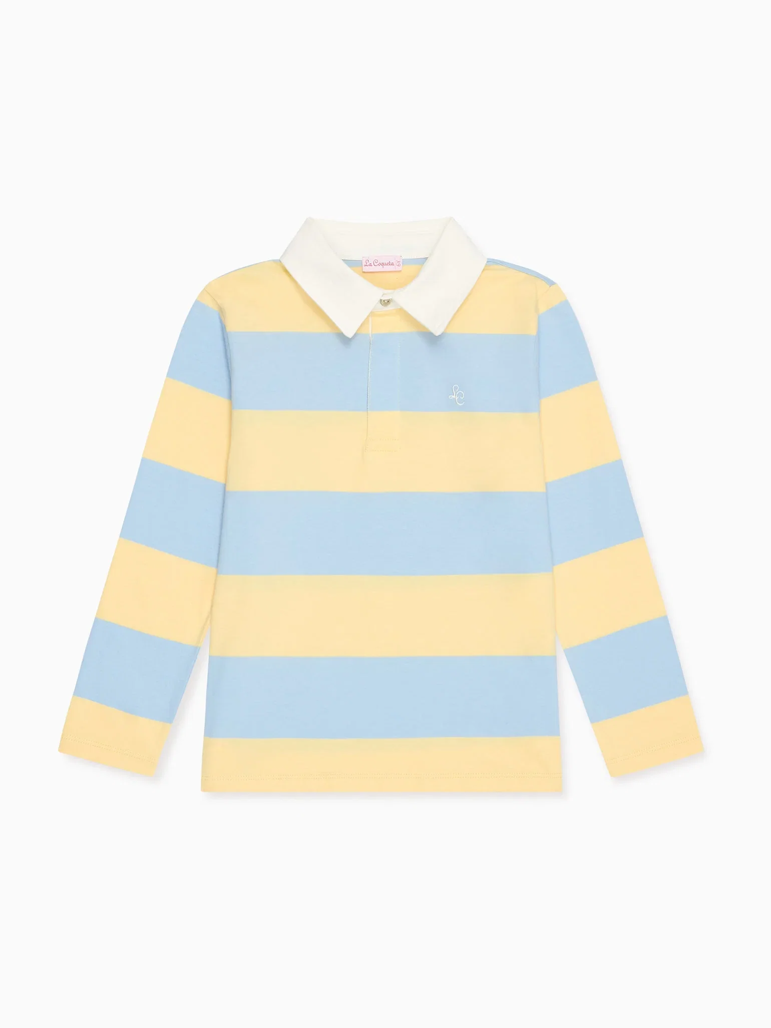 Image of Lemon Stripe Tijo Long Sleeve Boy Rugby Shirt