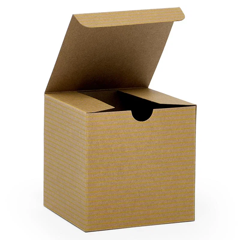 8 x 8 x 3.5<br>Pinstripe Kraft Box