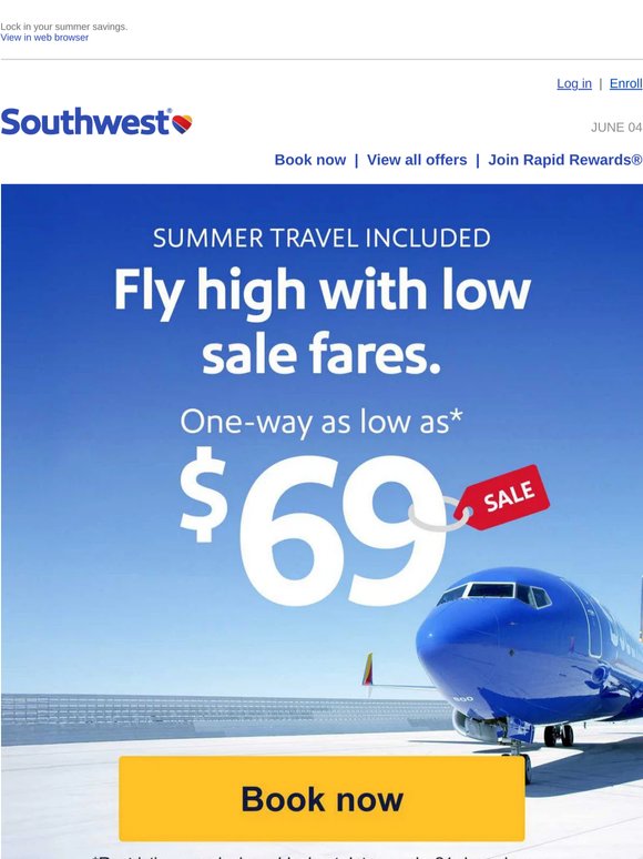 Final boarding call: $69 sale fares.