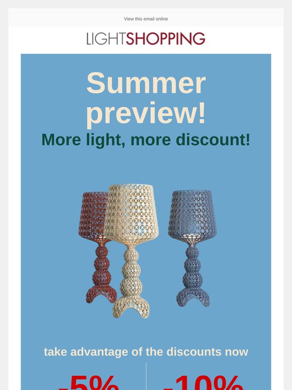 More light at home, more savings: take advantage of the Summer Preview