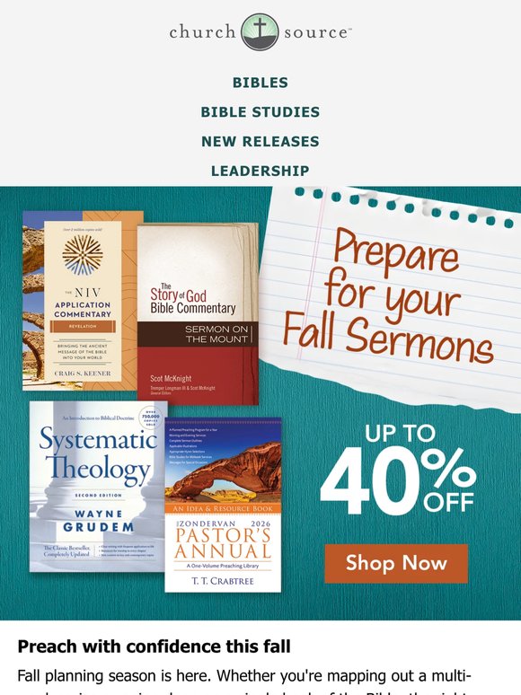 The commentaries behind great fall sermons