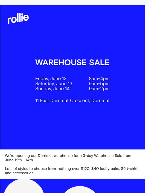 Rollie Warehouse Sale