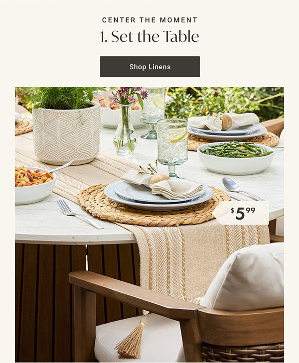 Center The Moment: 1. Set the Table - Shop Linens