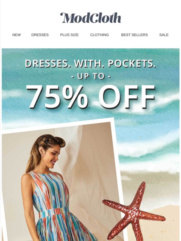 Your Dress Era Starts Now — Up to 75% Off