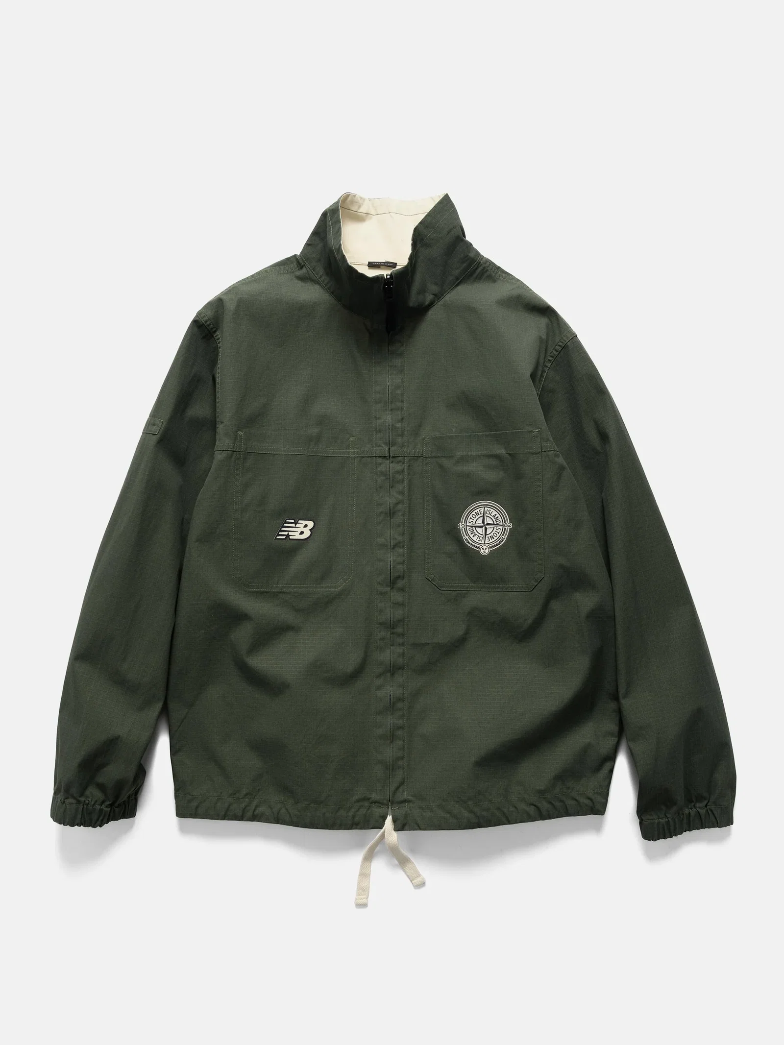 Image of x New Balance Reversible Overshirt Juniper/Ivory