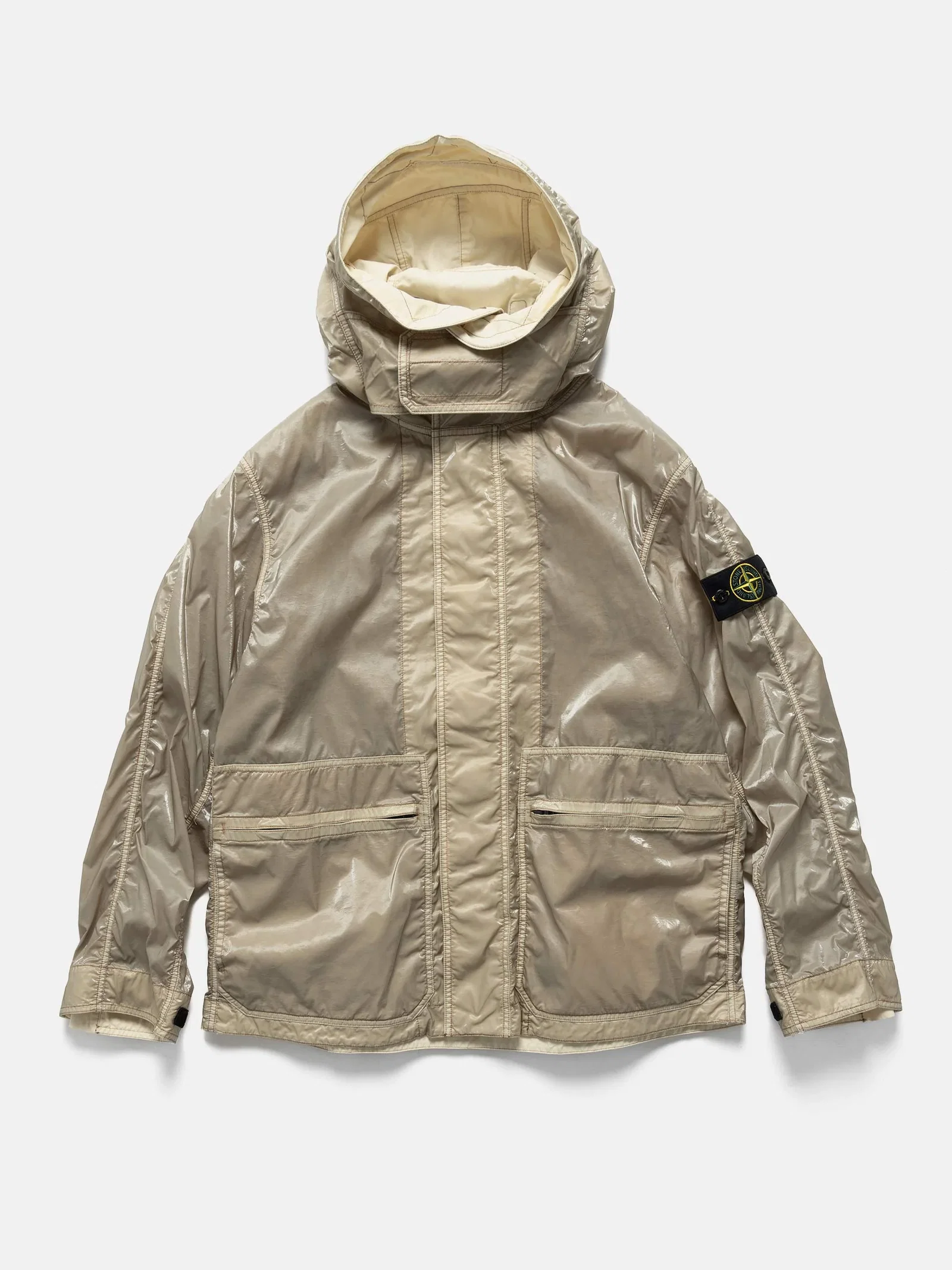 Image of x New Balance Nylon Prismatico-TC Hooded Jacket Ivory