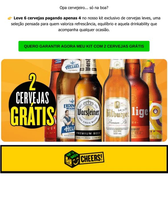 🍺 2 cervejas na faixa pra você!