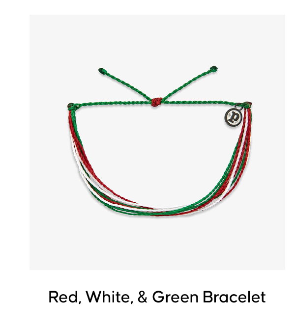 Red, White & Green Bracelet