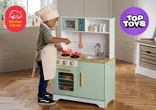 Kitchen Corner Wooden Play Kitchen