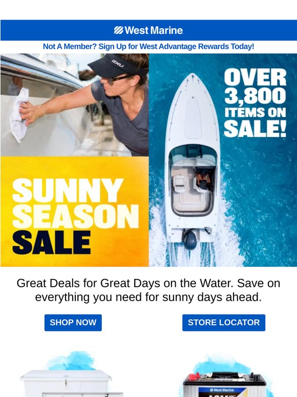 Thousands of Boating Gear Deals Start Now!