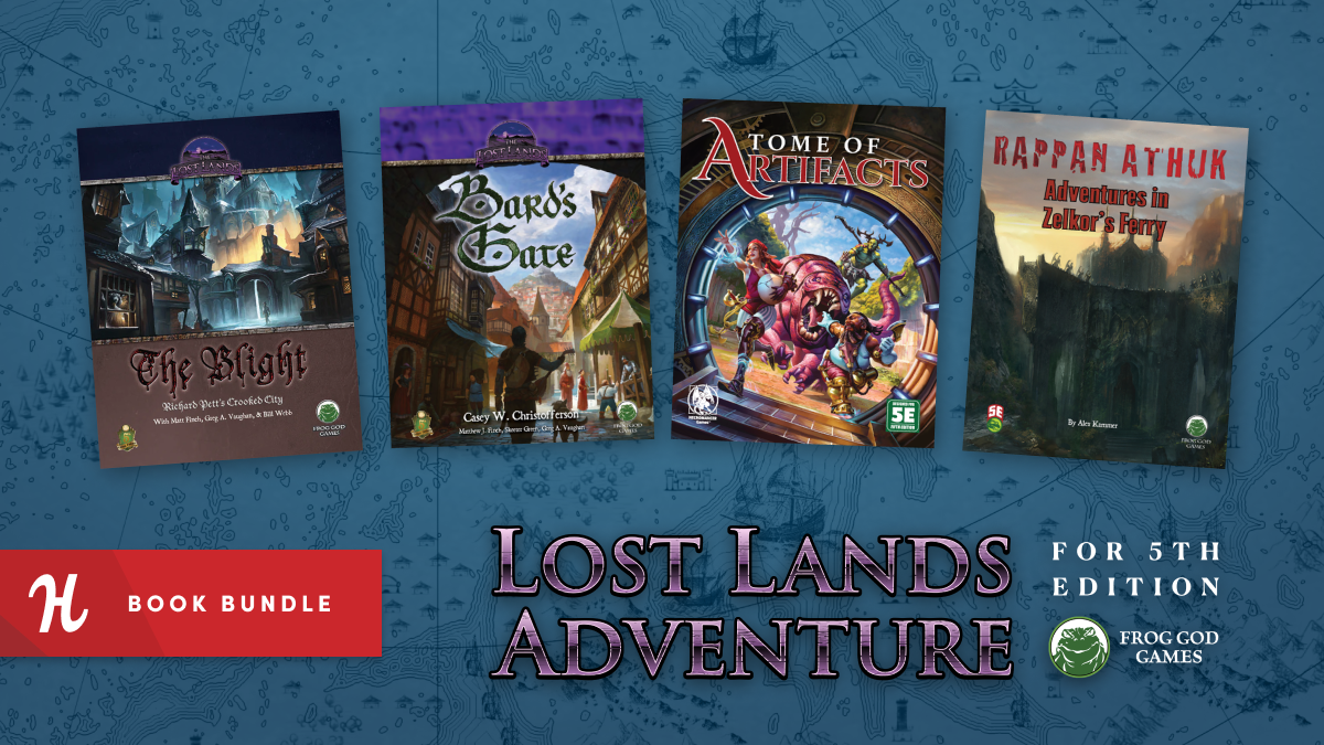 Gather your friends and roll the dice, because it’s time to journey into the Lost Lands with this book bundle from Frog God Games! 