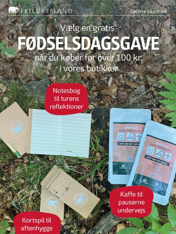 Vælg en gratis fødselsdagsgave*