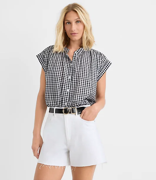 Gingham Everyday Dolman Shirt