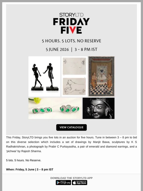 Catalogue LIVE: Friday Five Auction
