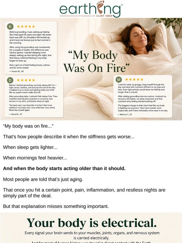 "My body was on fire."