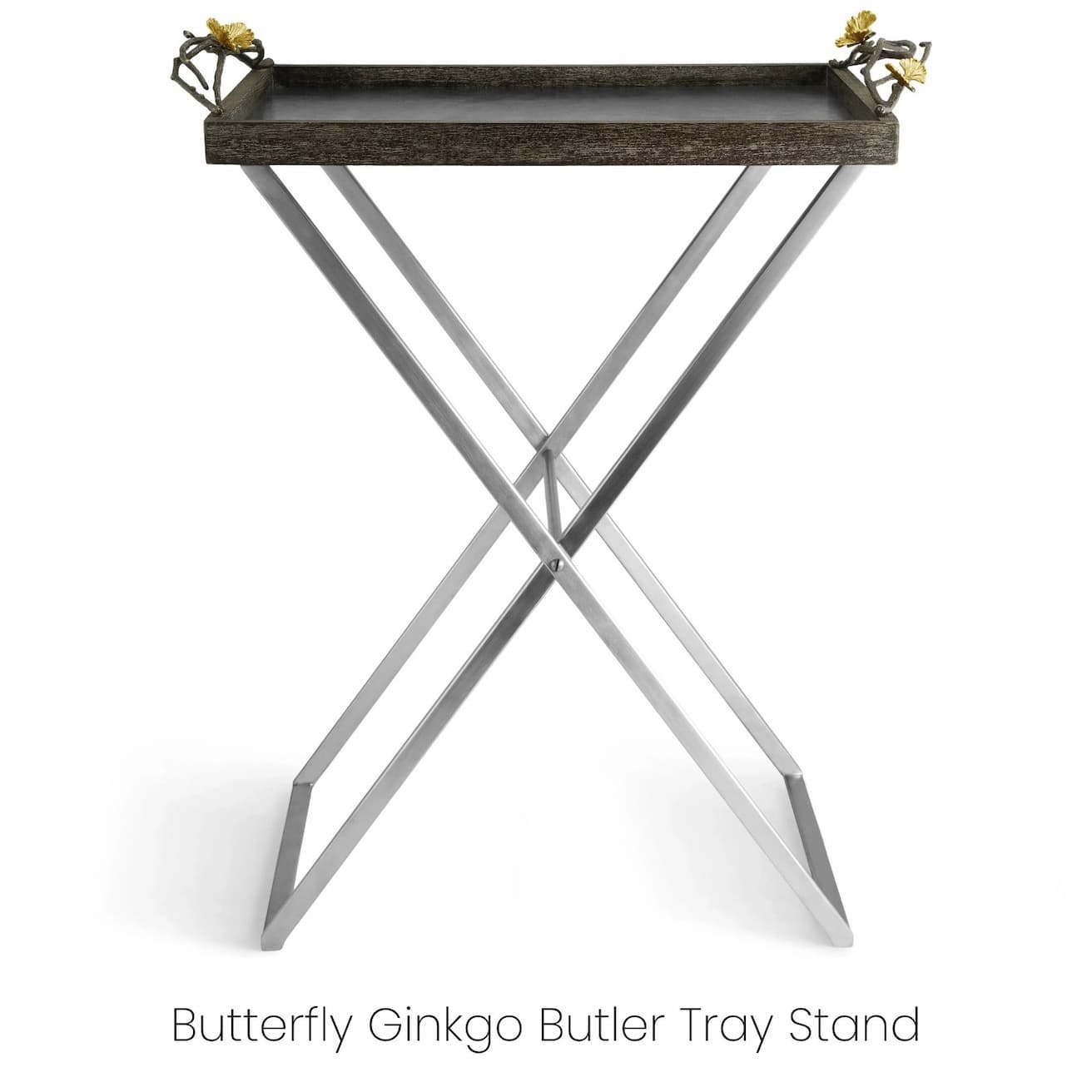 Butterfly Ginkgo Butler Tray Stand
