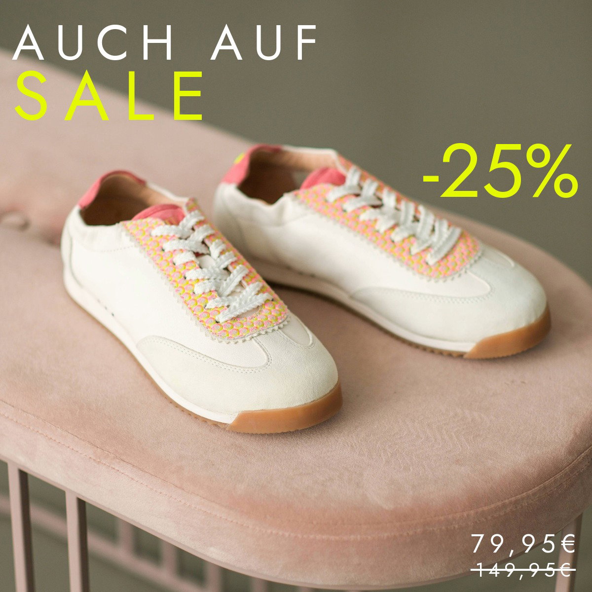 TARA Weiß Pink Extra Leichter Sneaker aus Leder mit leichtem Einstieg und Wechselfußbett