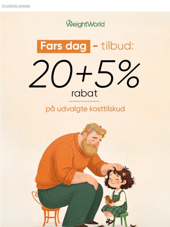 Fars dag-tilbud: Få 20+5% rabat