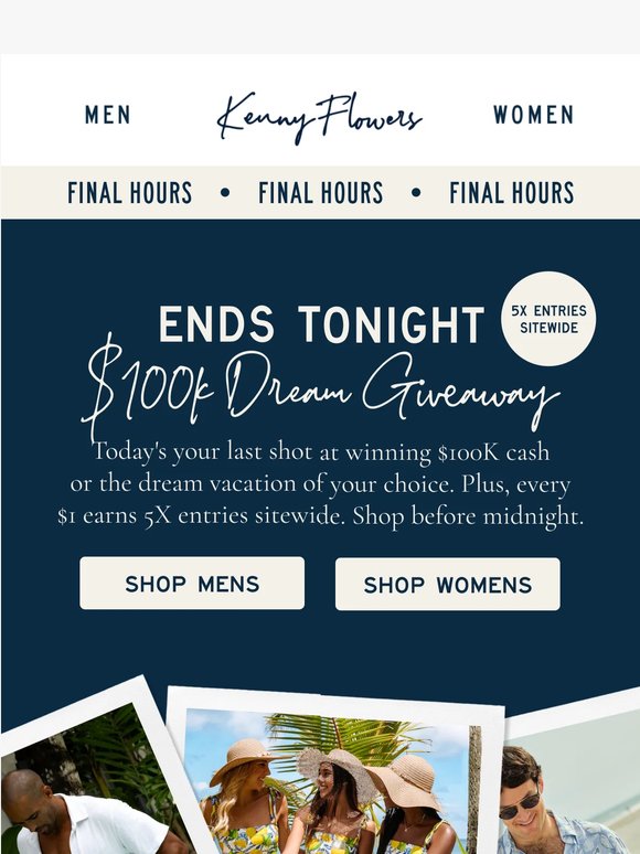 LAST CHANCE: $100K Dream Giveaway 🌴💸