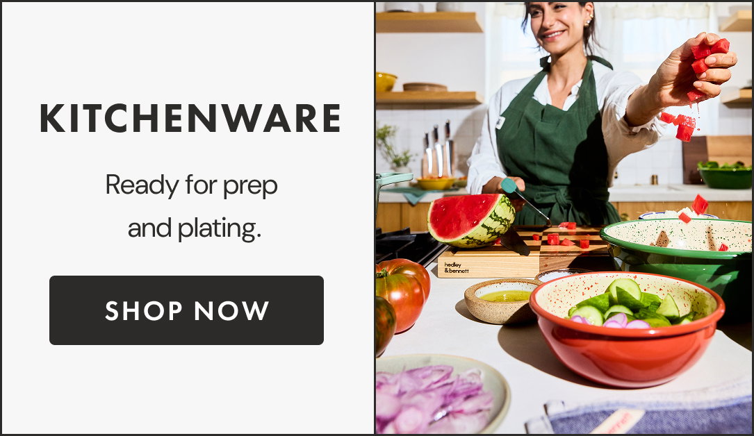 Kitchenware - Ready for prep and plating. 