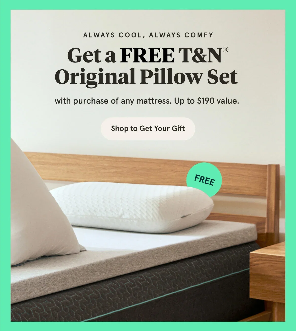Get a FREE T&N® Original Pillow Set