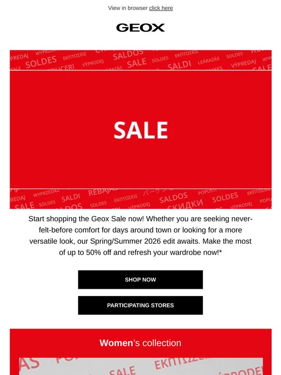 Geox sale 👟 Up to 50% off!