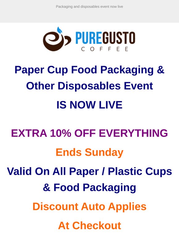 Paper Cups & Packaging Event is LIVE