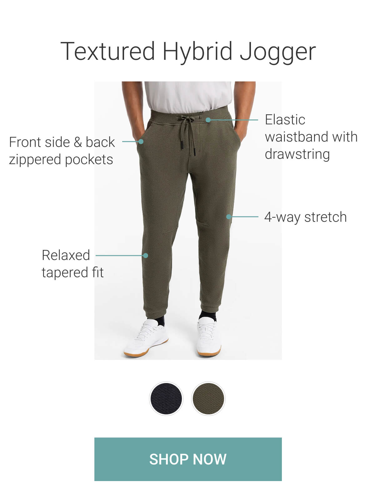 Textured Hybrid Jogger