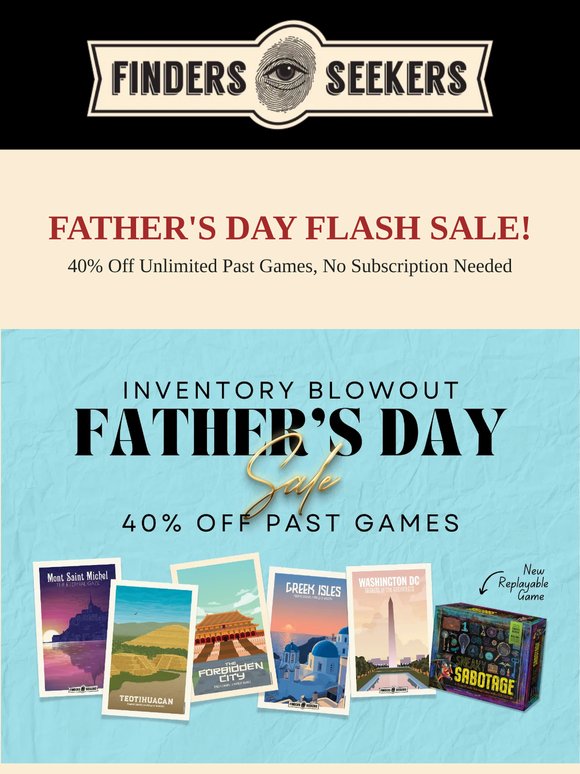Don't miss! Inventory Blowout: 40% Off Past Games 💥