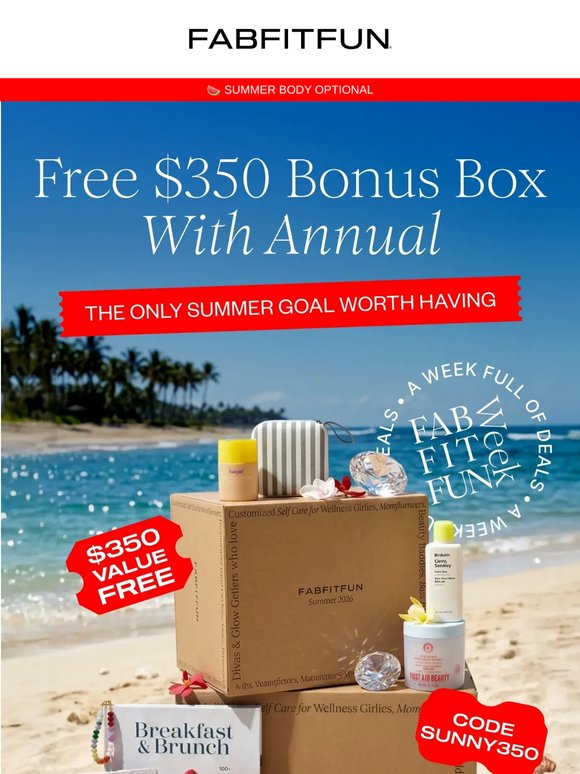 ☀️ Forget The Summer Body, Get The Summer Box.