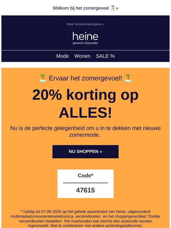 Slechts voor korte tijd: 2️⃣0️⃣% korting op alles!