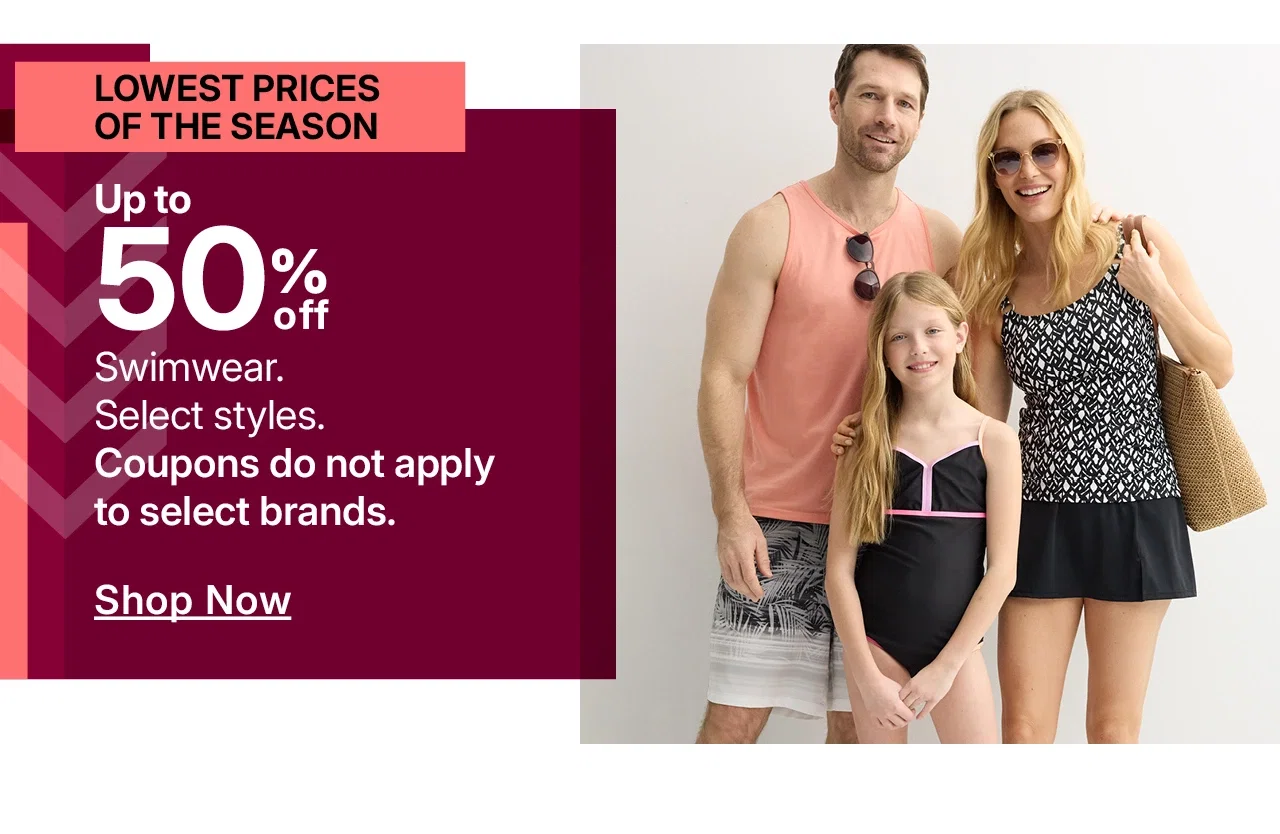 up to 50% off swimwear