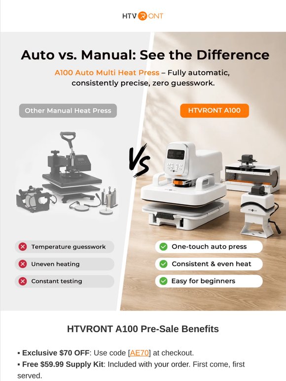 ⚡Auto VS Manual: $70 Off + Gift!