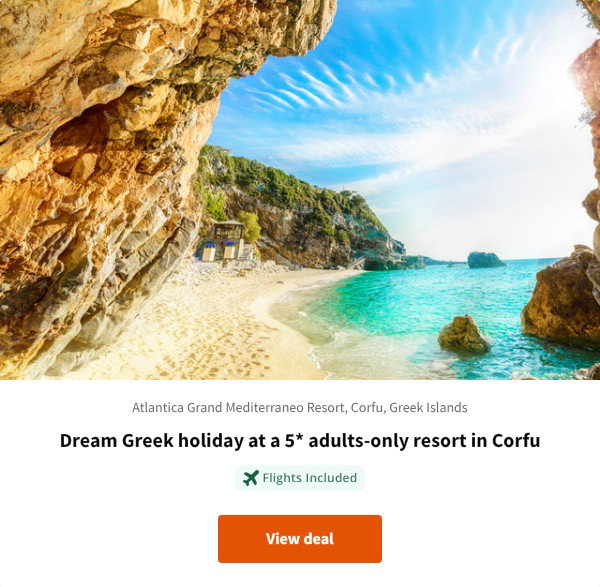 Dream Greek holiday at a 5* adults-only resort in Corfu